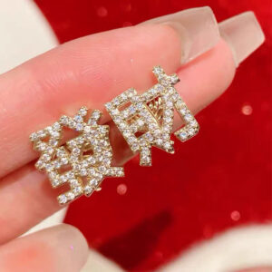 Retro zinc alloy stud earrings in multiple colorful designs - Main product view