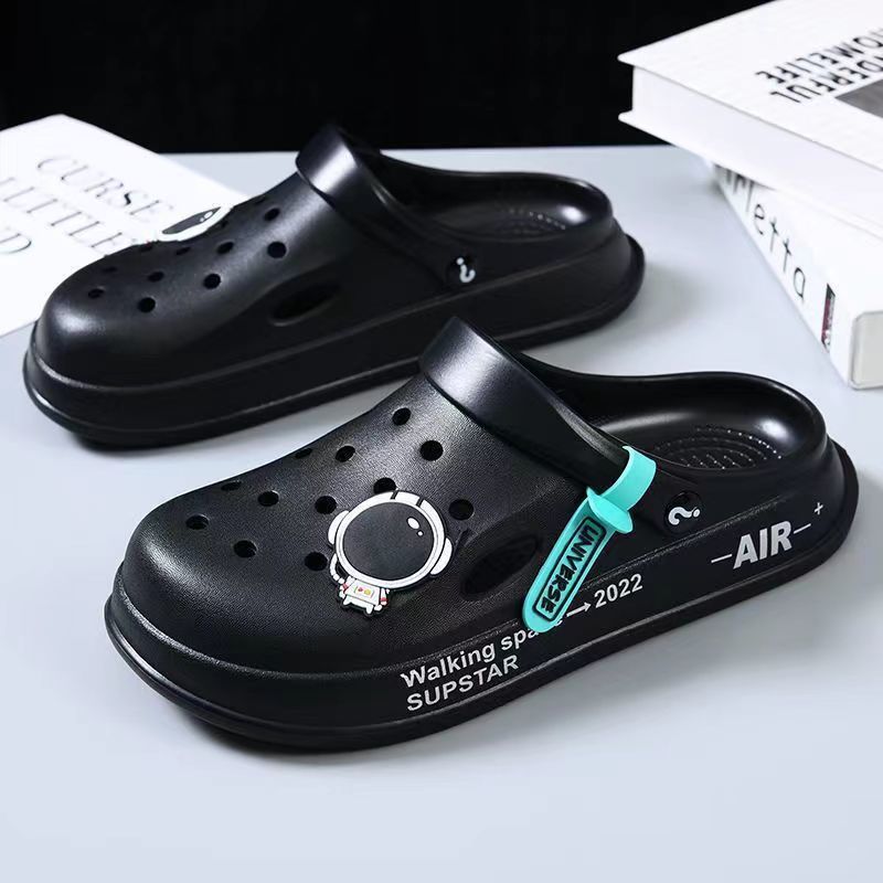 Astronaut-themed PVC clog slippers in assorted colors - Product view 6