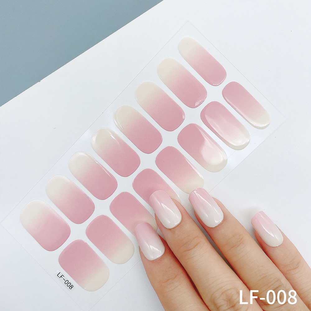 Full nail art sticker sheet with solid colors and decorative manicure patterns - Product view 24