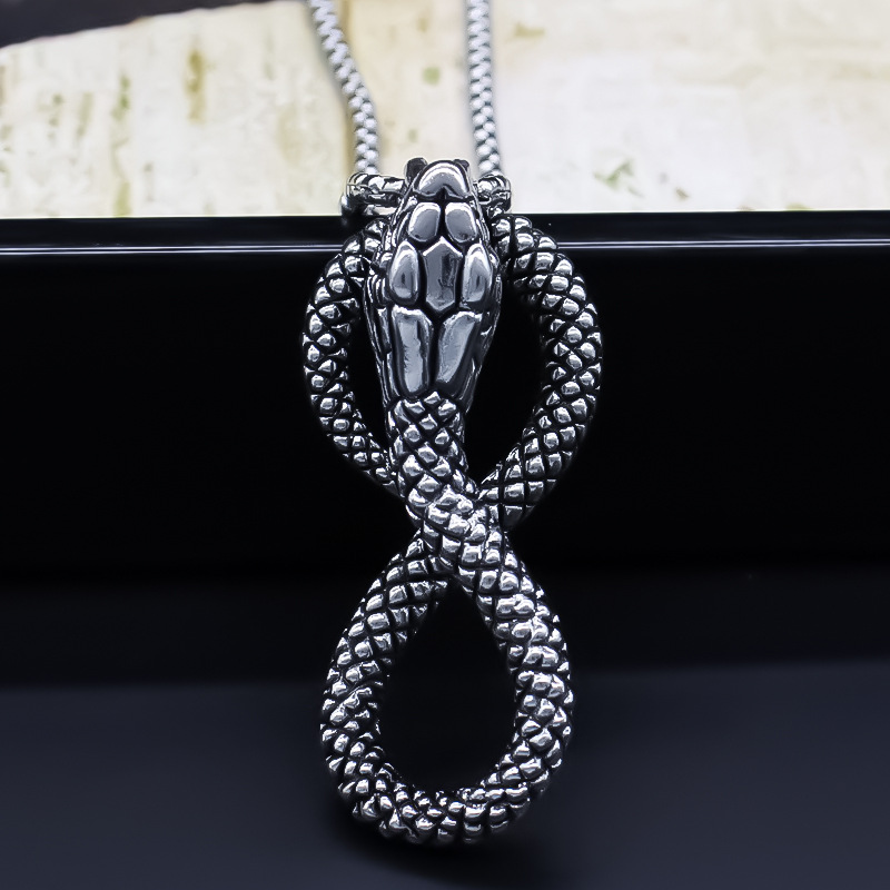 Retro Dark Wind Snake Winding Pendant Personalized Clavicle Chain - Main product view