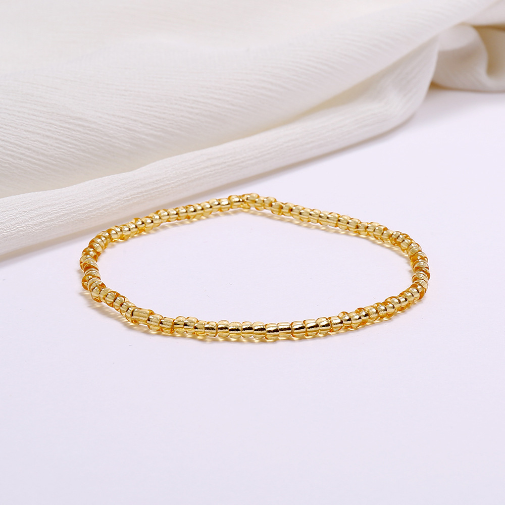 Colorful rice bead anklet with geometric beach style - Product view 23