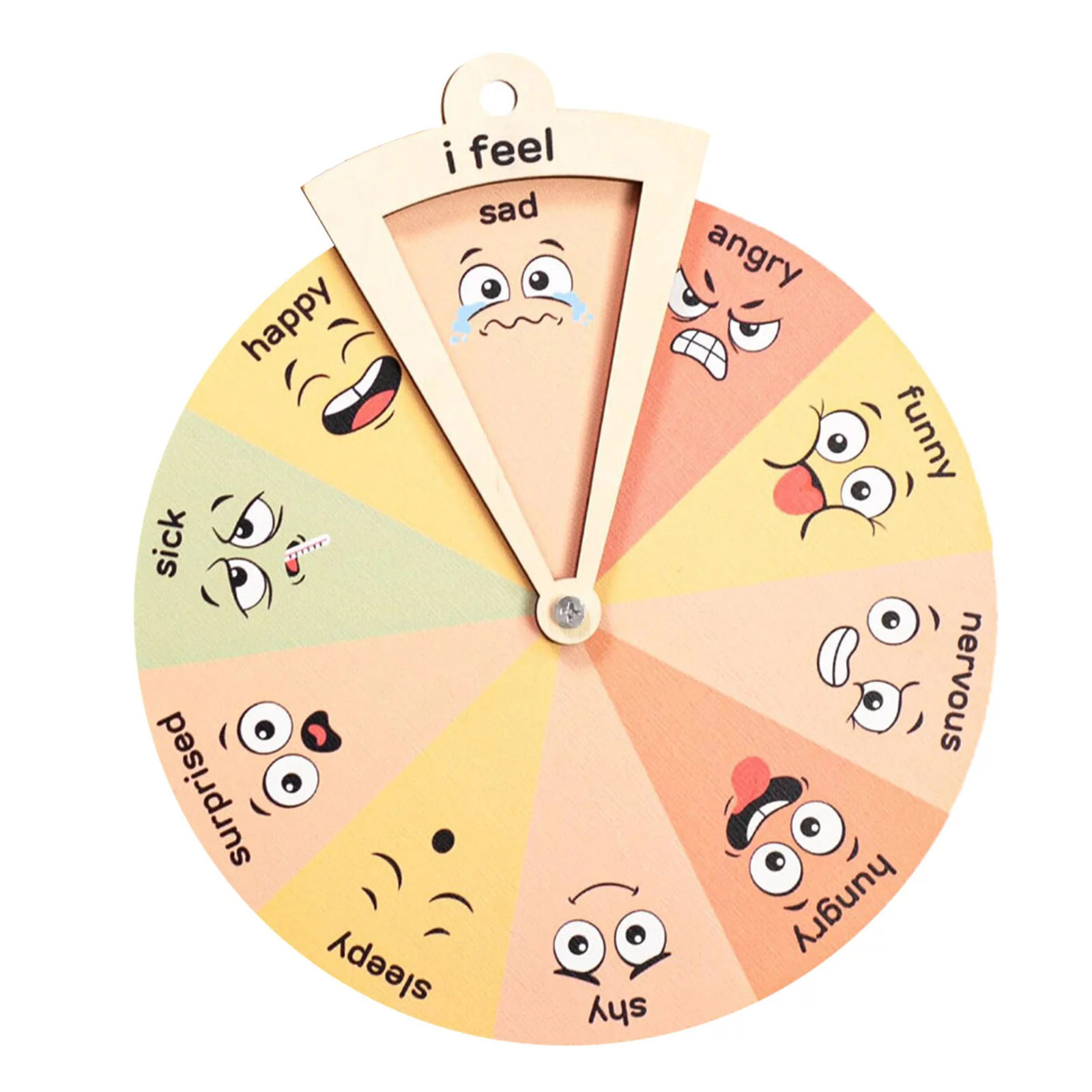Montessori Expression Emotion Wooden Handicraft Toy - Product view 7 Montessori-inspired wooden character craft with an emotion expression - Product view 7