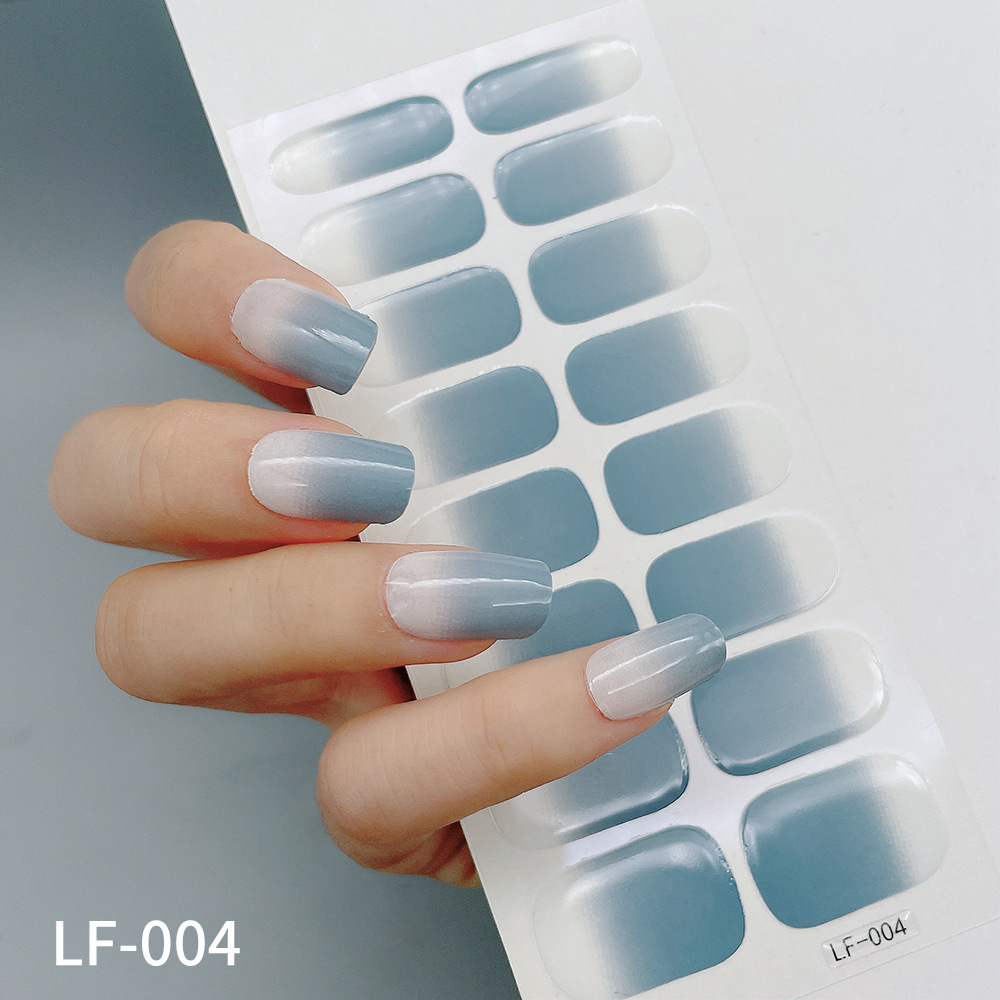 Full nail art sticker sheet with solid colors and decorative manicure patterns - Product view 11