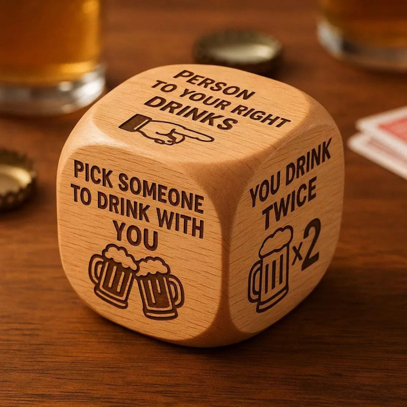 handmade wooden decision die for tabletop games and creative activities - Product view 7