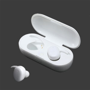 Wireless Bluetooth in-ear sports earphones in black and white color options - Main product view