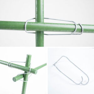 Silver steel connecting buckle for climbing plant supports - Main product view