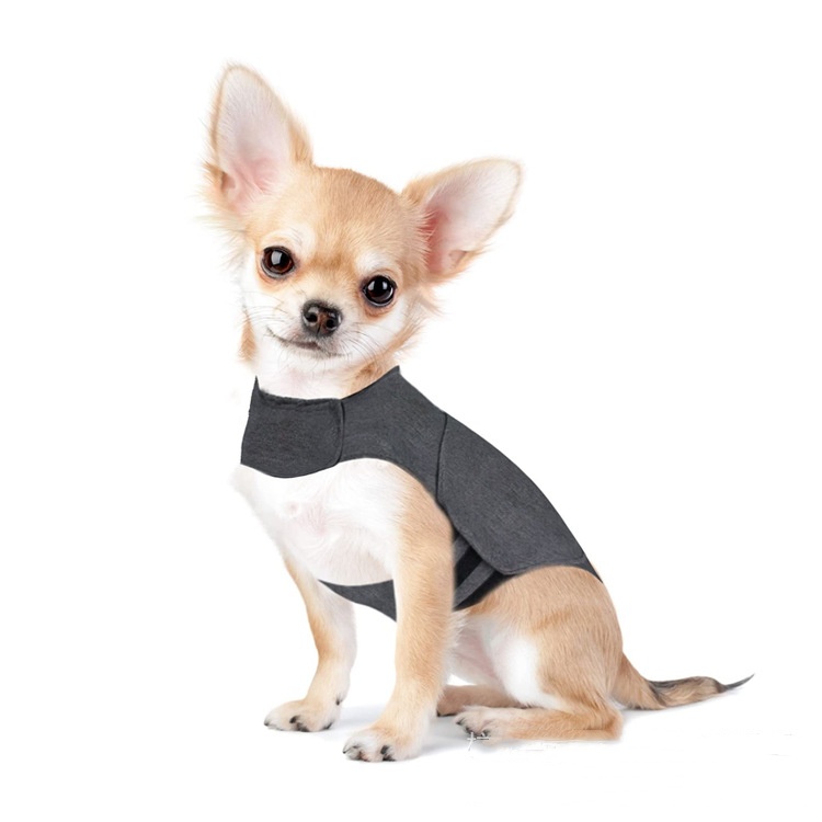 Heather gray dog anxiety jacket warm vest - Product view 2