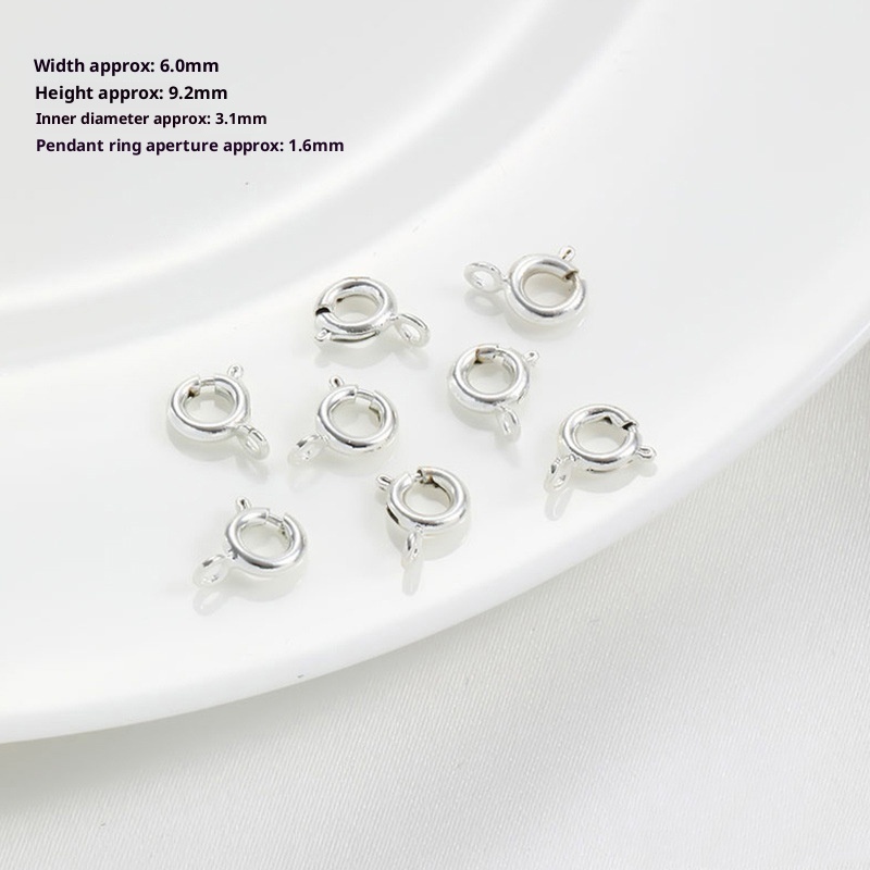 6mm gold-plated lobster clasp for DIY jewelry making - Product view 6