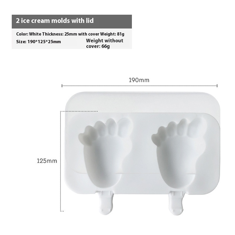 Silicone ice cream mould with lid and wooden sticks - Product view 10