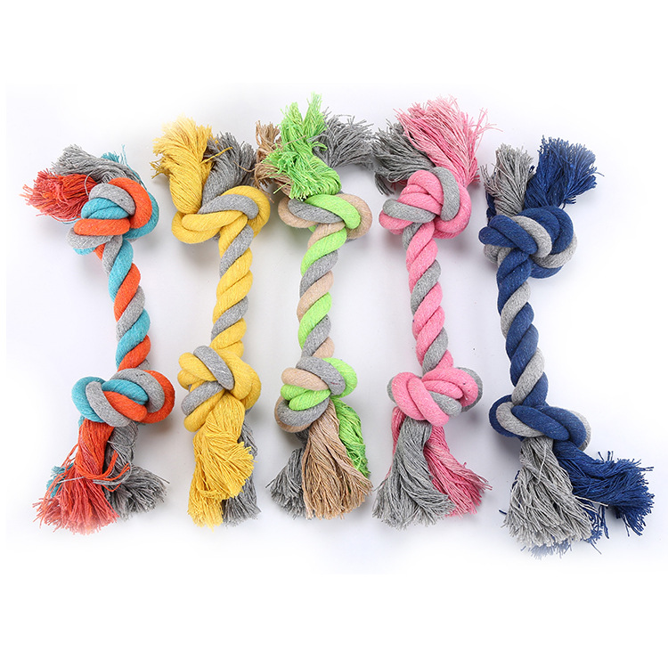 Cotton rope puppy dog toy in a selected color - Product view 6