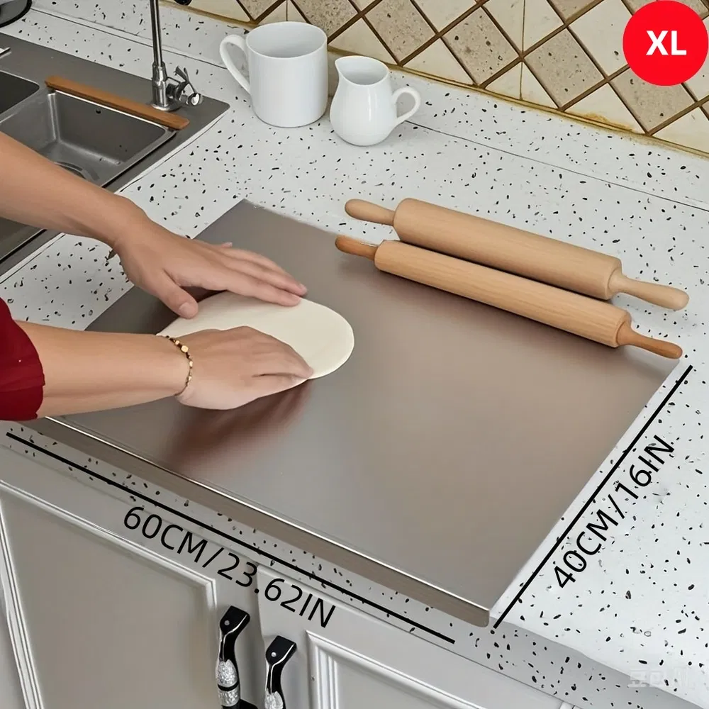 large 304 stainless steel cutting board with non-slip pad - Product view 4