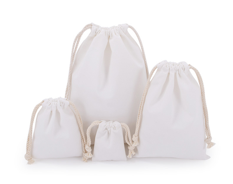 Cotton drawstring storage bag in a selected color and size - Product view 9