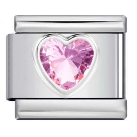 Heart-themed ornamental stone module for DIY bracelet making - Product view 2