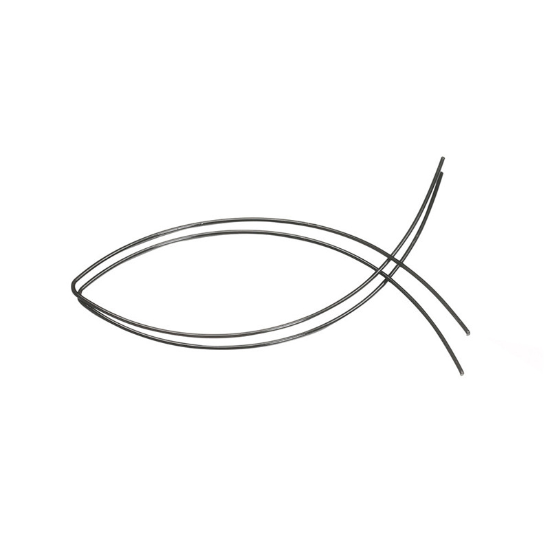 Abstract fish-shaped line earrings in gold, black, and silver - Main product view