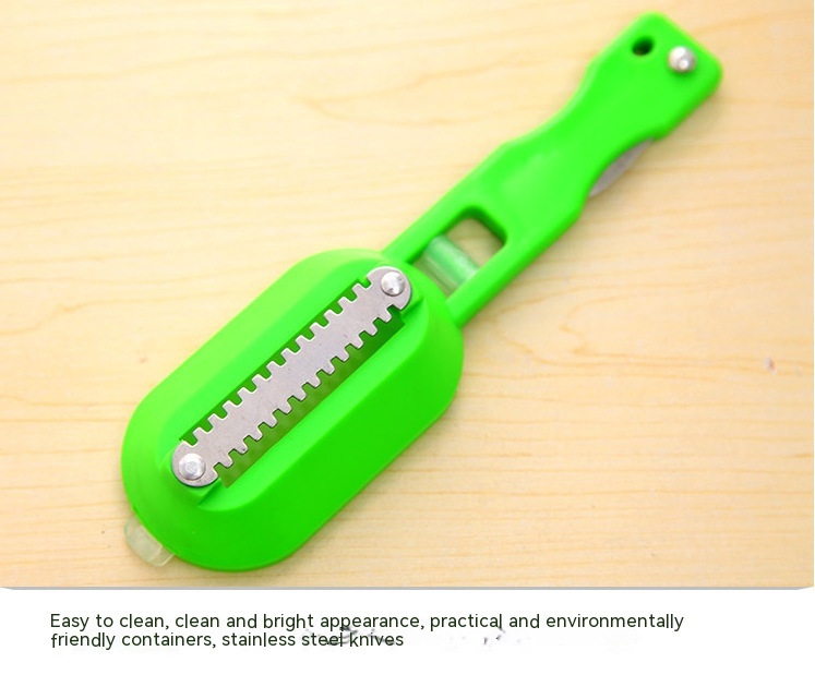 Fish scale remover with straight stainless steel blade and PP handle - Product view 7