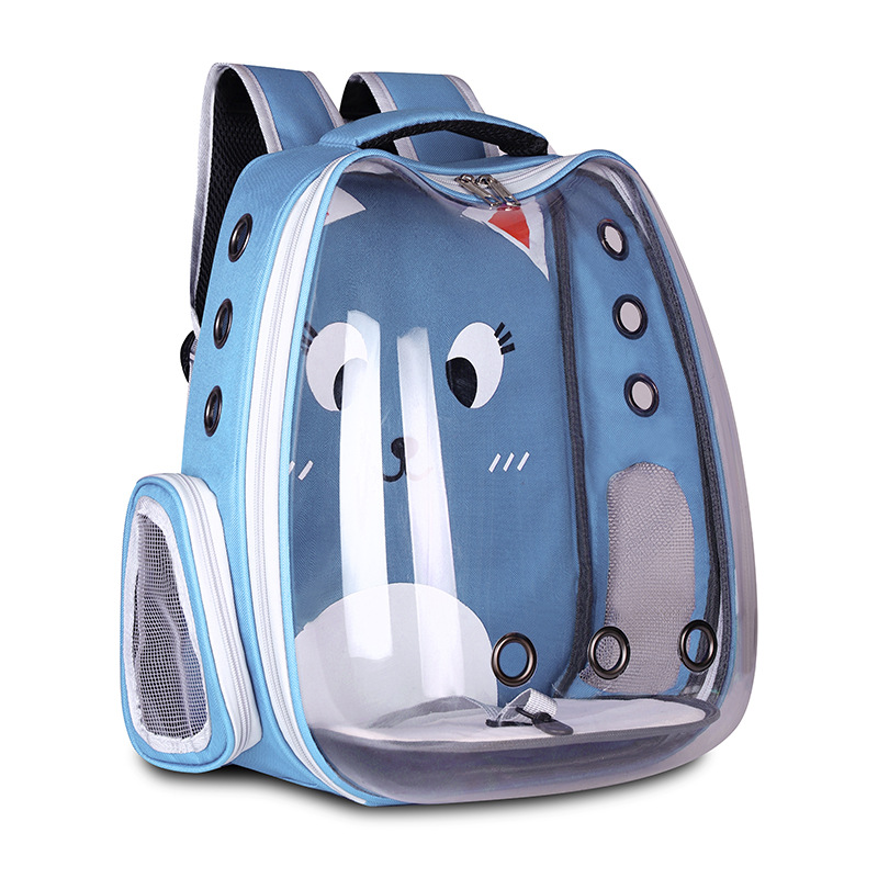 Hard-shell pet backpack for cats and small dogs with a cartoon pattern - Product view 8