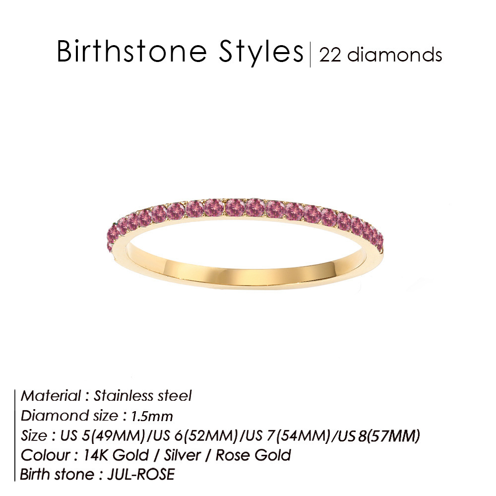 Colorful rhinestone geometric ring for women - Product view 1