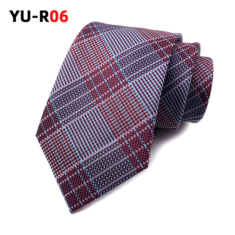 Men’s polyester jacquard tie with geometric arrow-shaped pattern - Product view 19