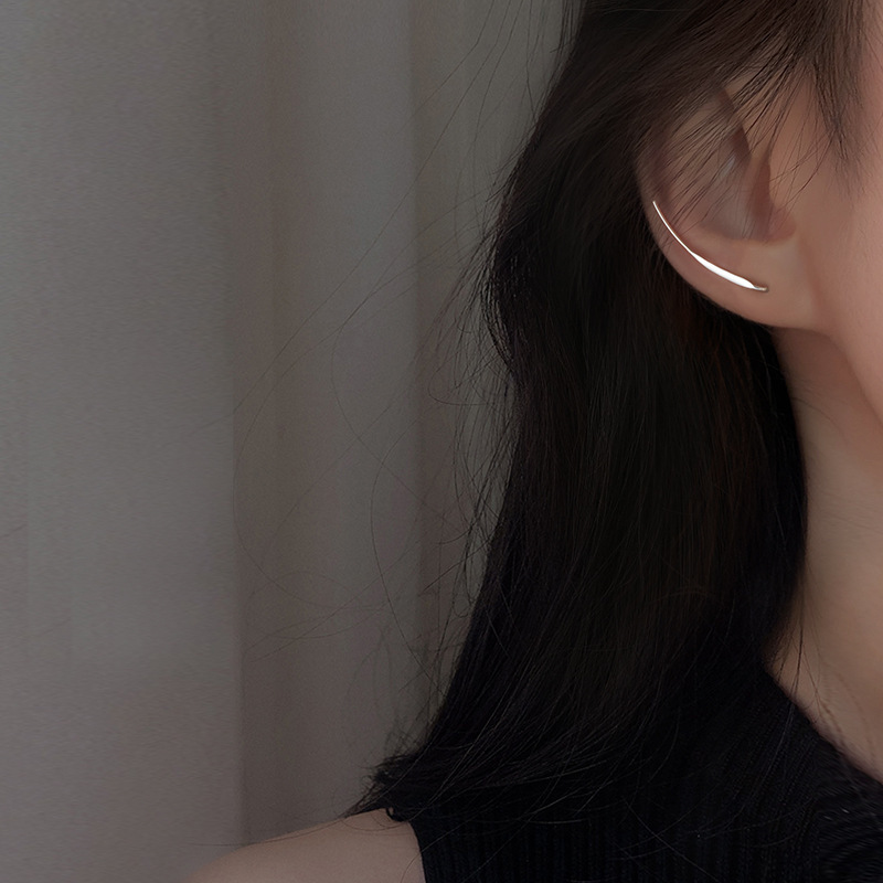 Women's retro U-shaped bow knot copper stud earrings - Product view 6