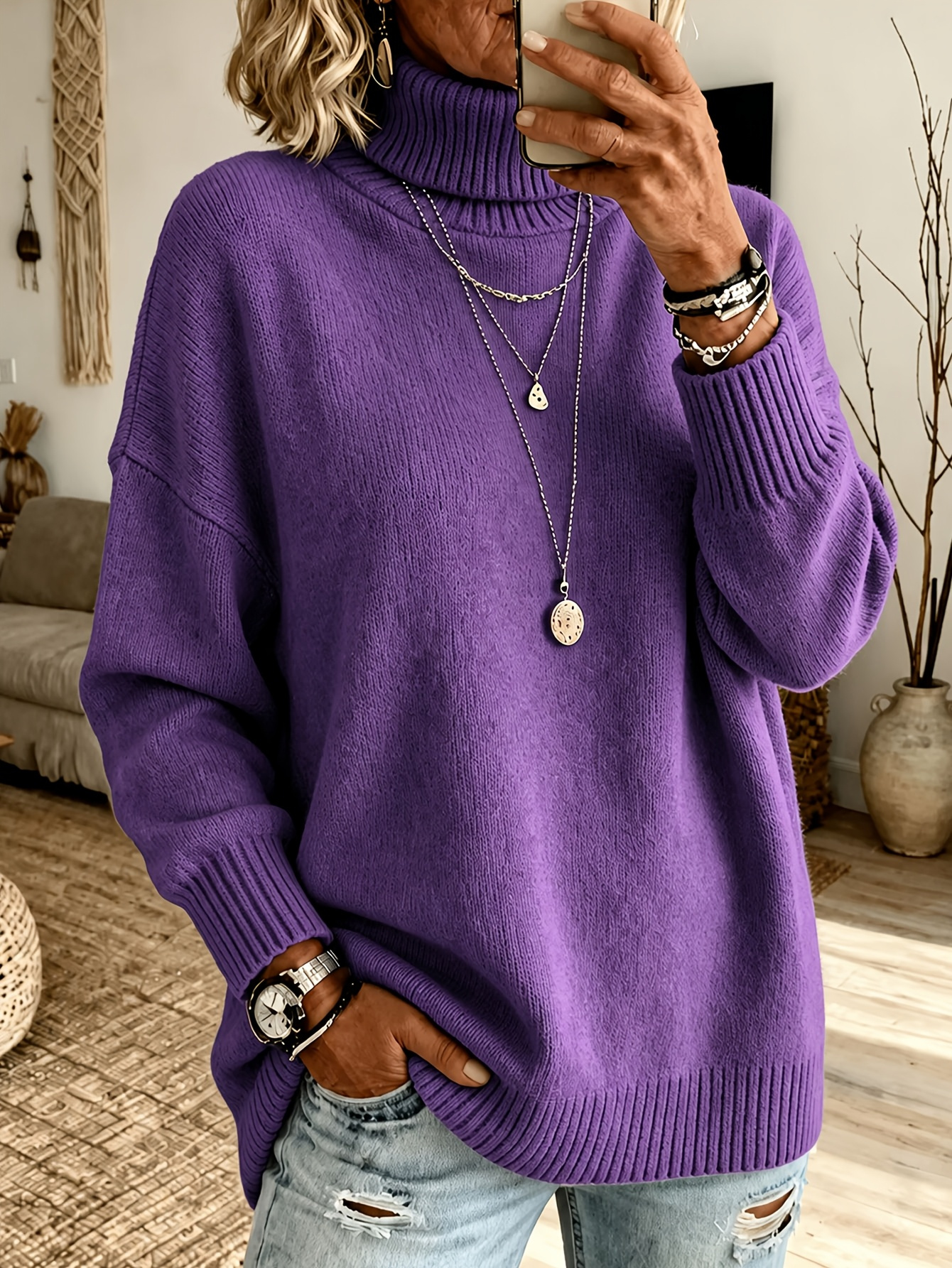 Women's polyester blouse available in multiple colors - Product view 6