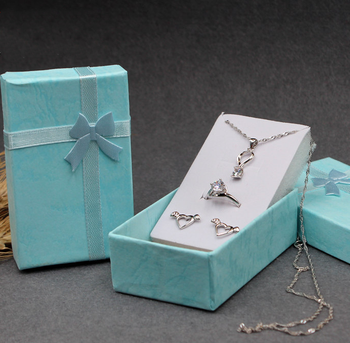 Small jewelry gift box in assorted colors - Sky Blue