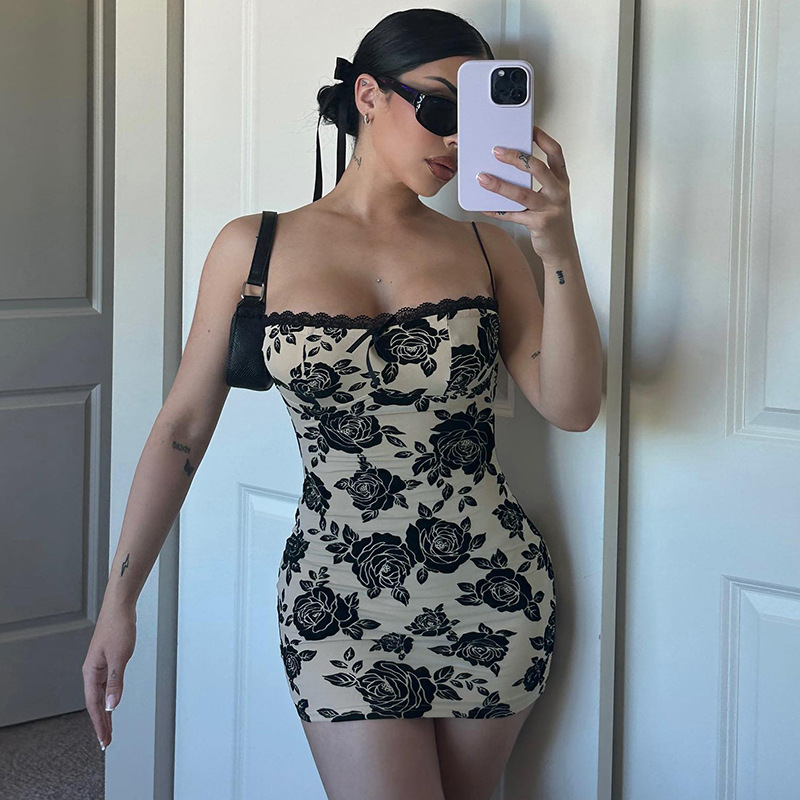 Women's apricot backless dress - Main product view