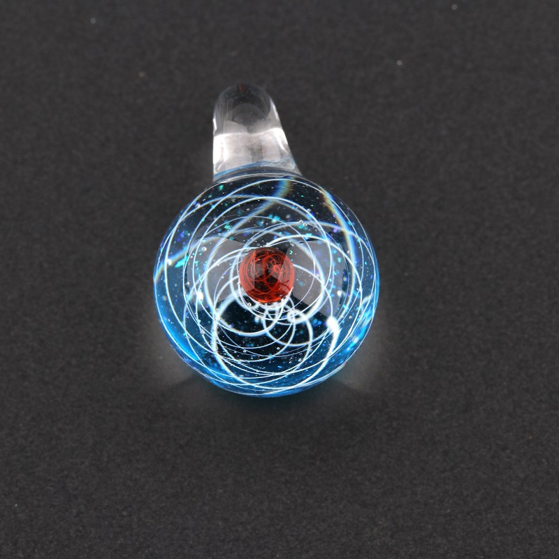 Starry sky-inspired glass and glaze pendant necklace in a selected color and style - Product view 1