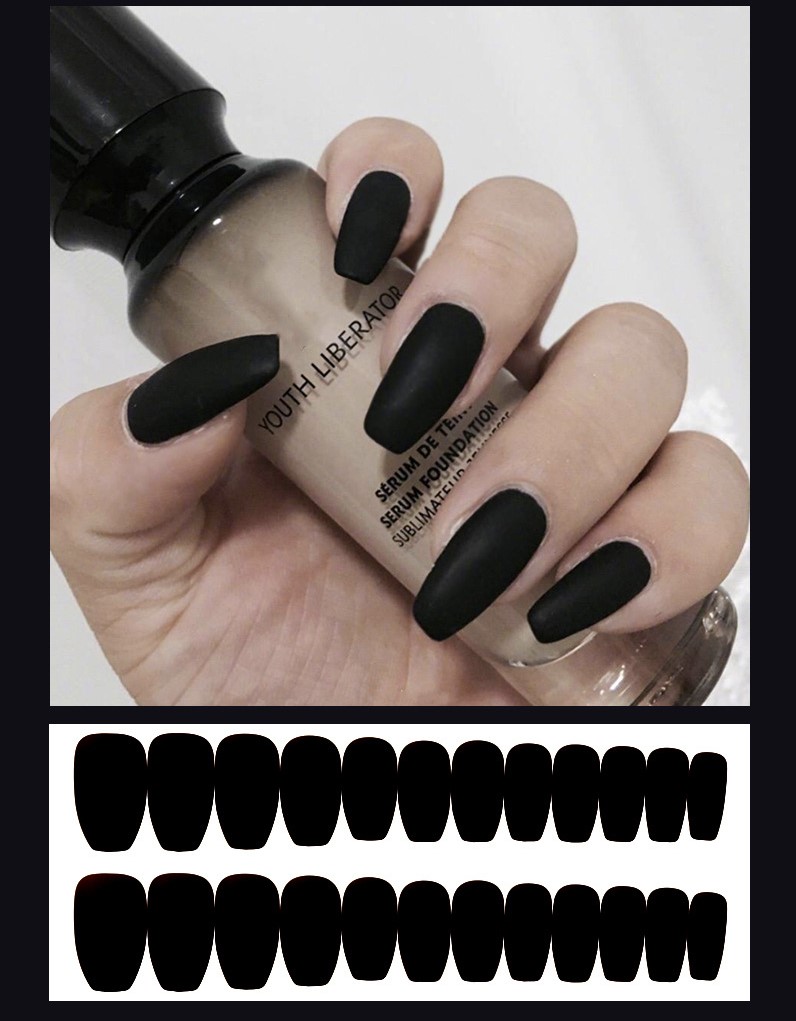 Frosted ballet fake nails - Main product view