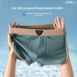 Men’s knitted nylon boxer briefs in a solid color or color-block style - Main product view