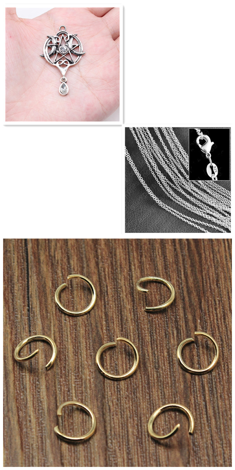 DIY jewelry-making iron ring and pendant accessories in assorted finishes - Product view 1