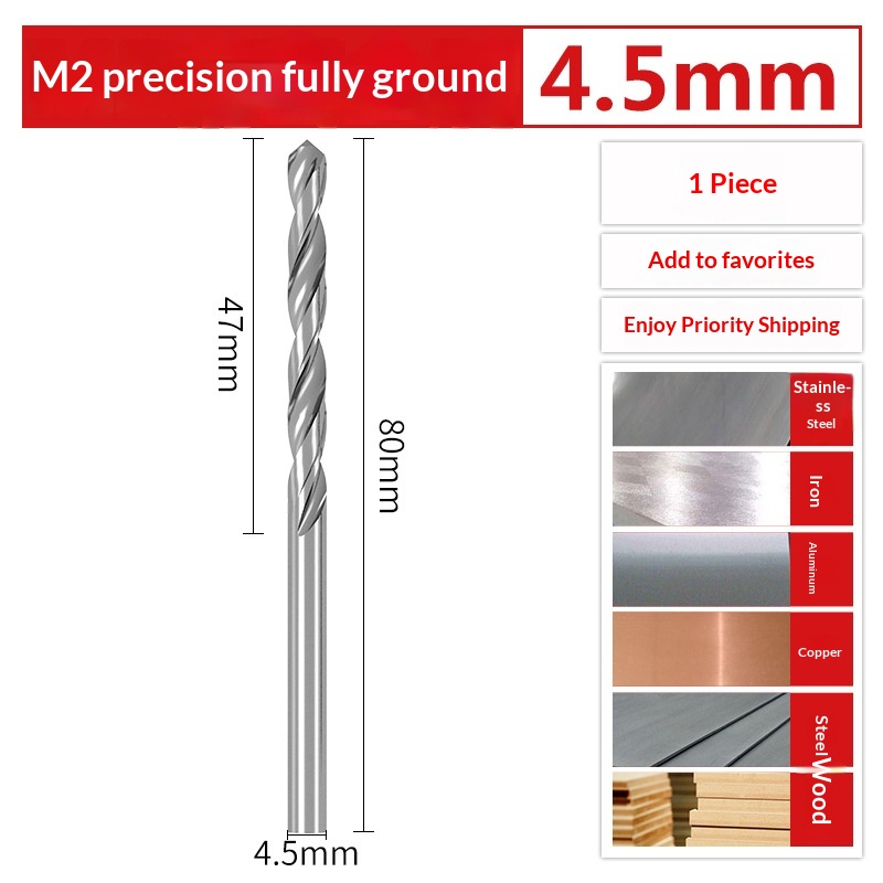 M2 6542 HSS straight shank twist drill bit - Product view 6