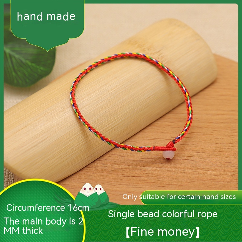 Hand-woven colorful braided rope bracelet with Chinese knot style - Product view 11