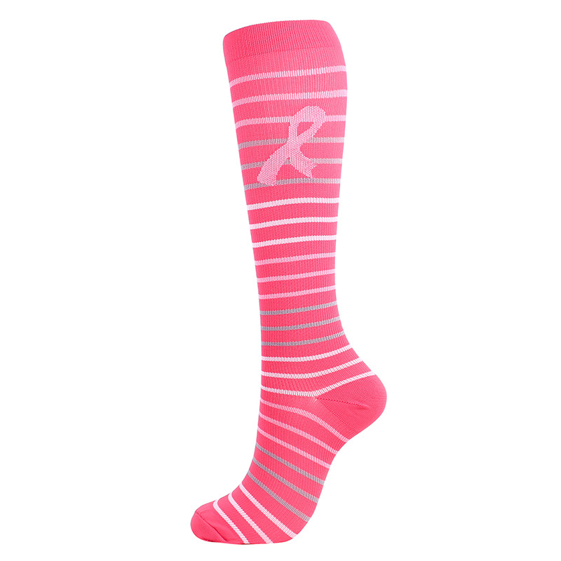 Women's mid-calf nylon running socks with bow and patterned designs - Product view 4
