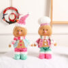 Christmas gingerbread man doll door wreath with festive hat - Main product view