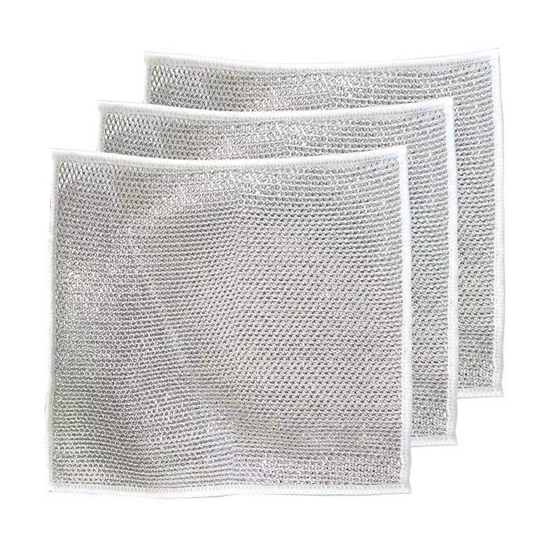 Solid-color nylon mesh dishcloth for cleaning pots and bowls - Product view 6
