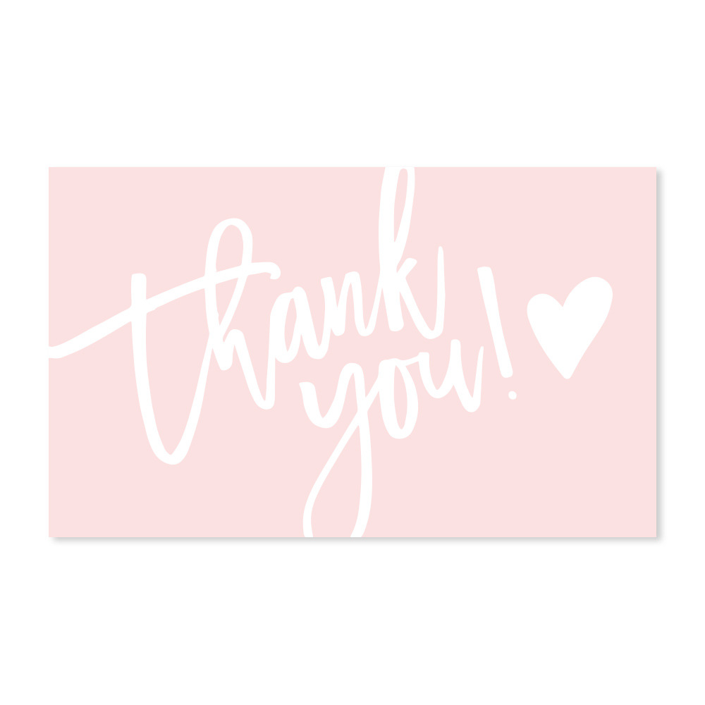 Modern coated paper thank-you cards in assorted color options - Product view 8