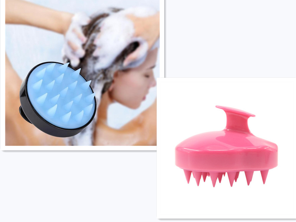 Silicone scalp massager shampoo brush with flexible comb teeth - Product view 2