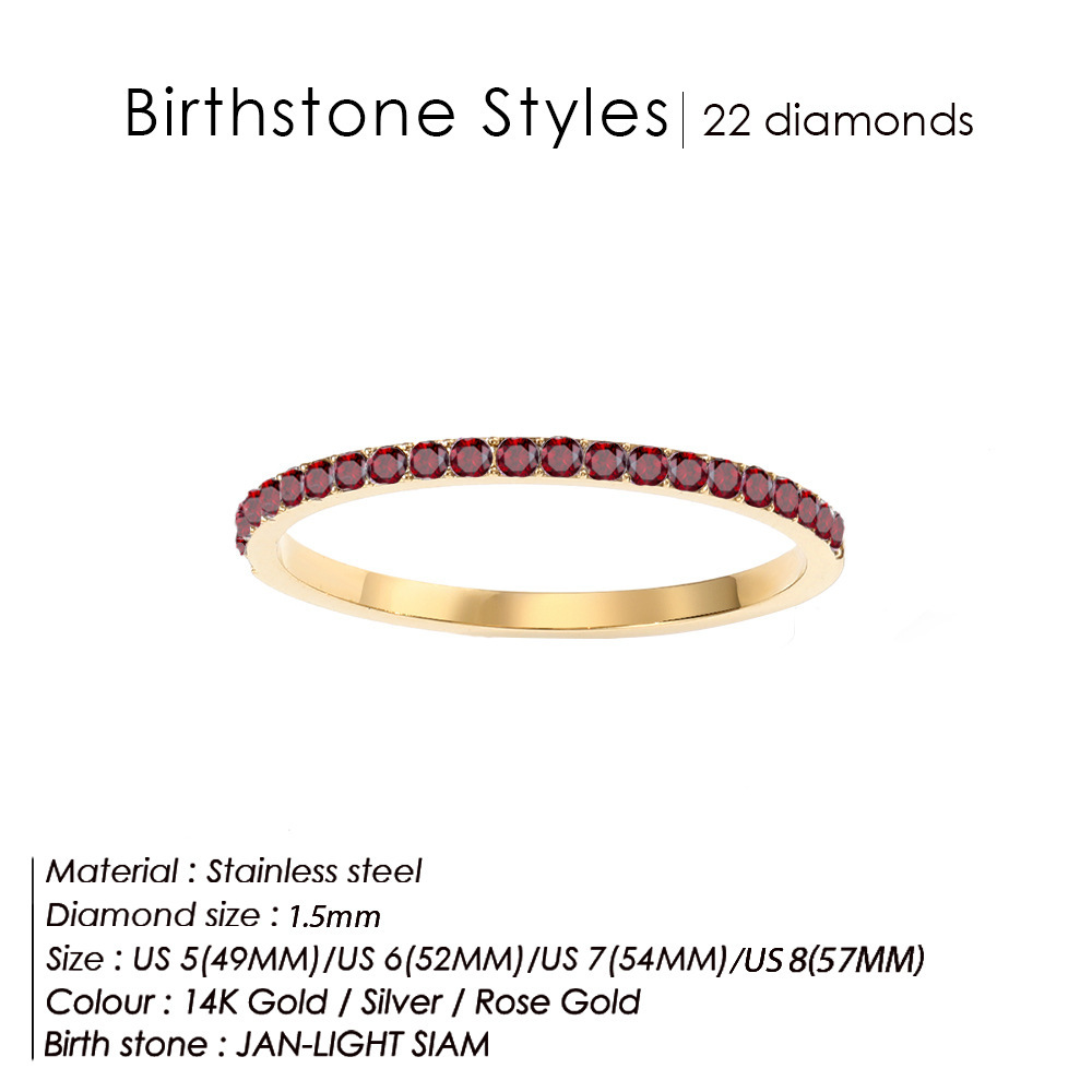 Colorful rhinestone geometric ring for women - Product view 3