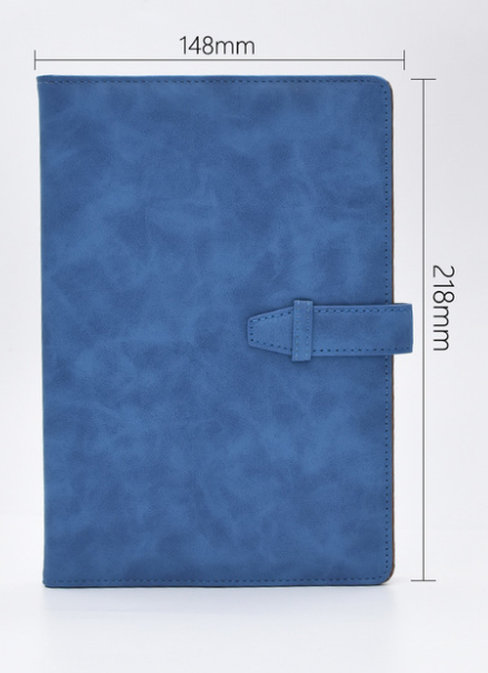 Retro student notepad with imitation leather cover - Product view 6