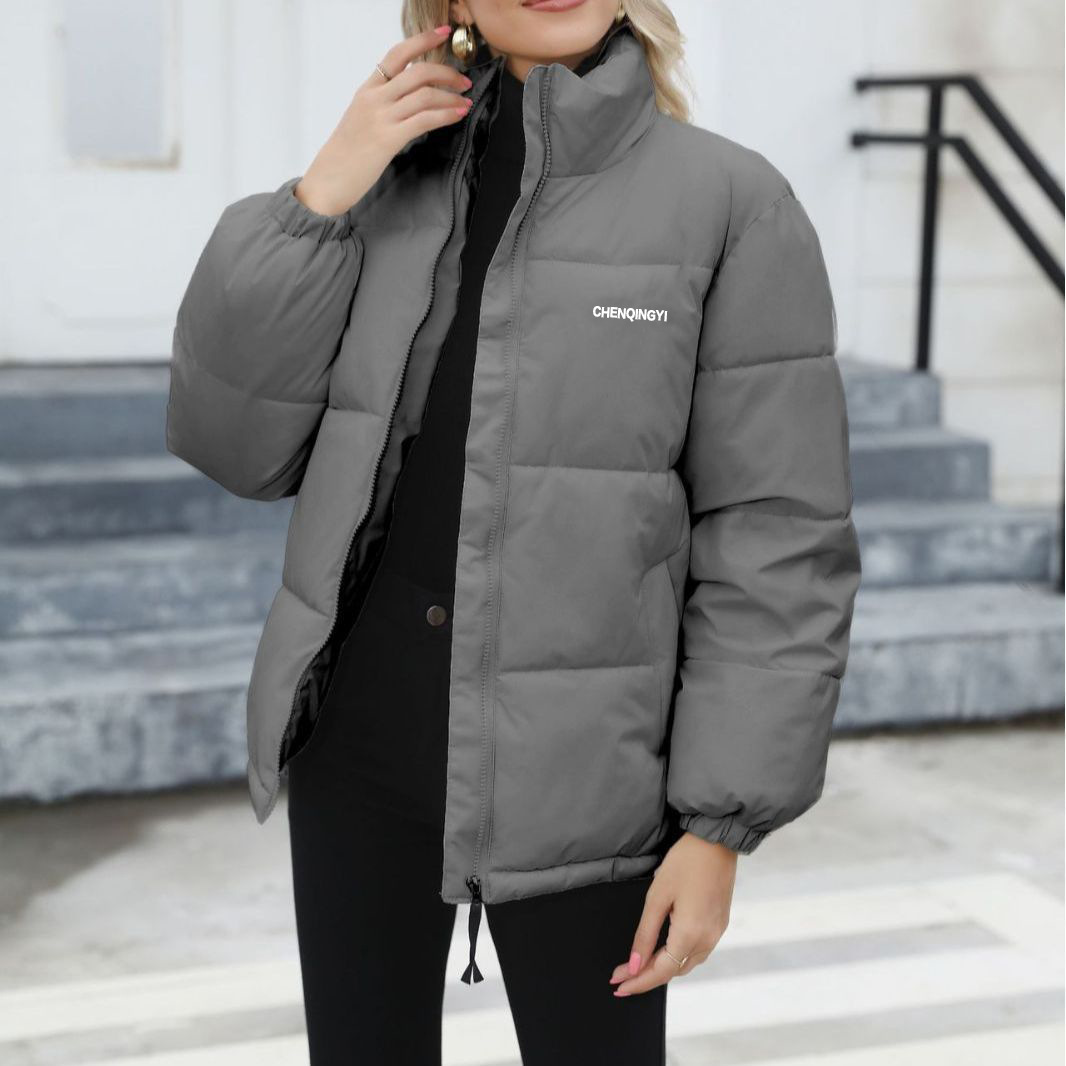 Women's solid-color winter casual thickened coat - Product view 2
