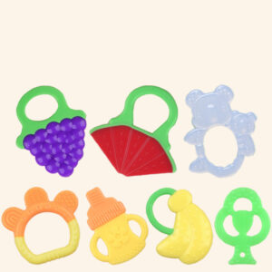 soft silicone fruit-shaped baby teething toy - Main product view