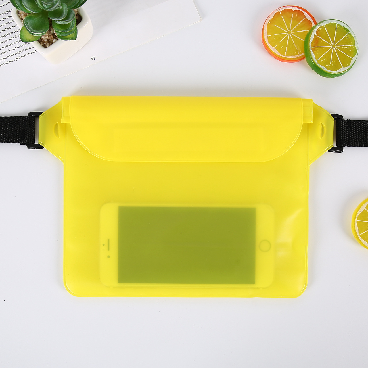 Waterproof PVC phone waist bag with Velcro closure - Product view 9