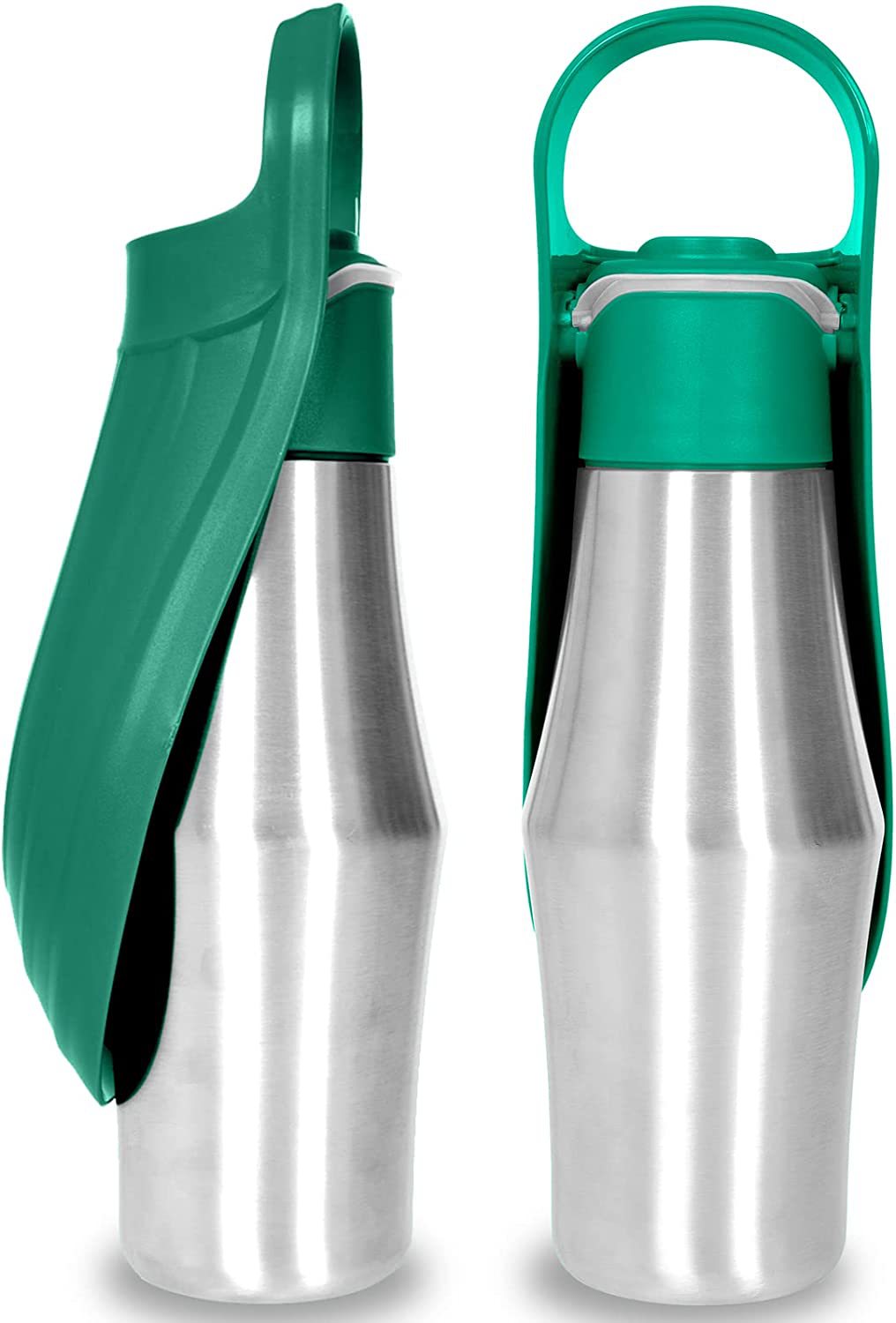 750ml stainless steel pet water bottle with foldable BPA-free silicone bowl - Product view 4