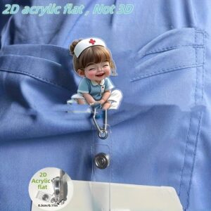 Acrylic ID card holder with telescopic reel clip - Main product view