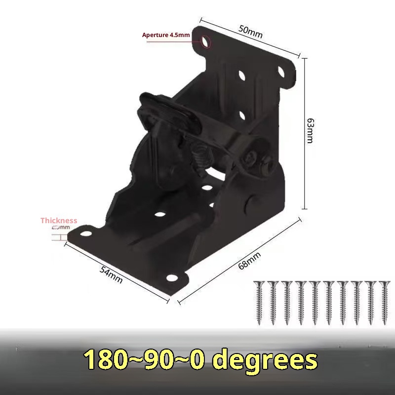Universal 0–90–180-degree foldable hinge for furniture doors and cabinets - Product view 7