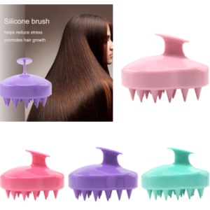 Silicone scalp massager shampoo brush with flexible comb teeth - Main product view