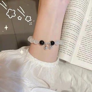 Women's glass butterfly bracelet with an electroplated finish in a colorful crystal-inspired style - Product view 4