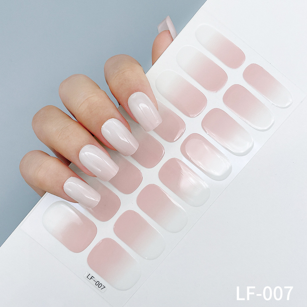 Full nail art sticker sheet with solid colors and decorative manicure patterns - Product view 28
