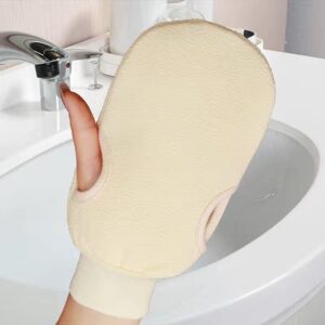Solid-color bath towel glove in a compact 23 x 12.5 cm size - Main product view