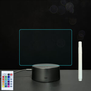 3D acrylic LED message board with stylus and USB base - Main product view